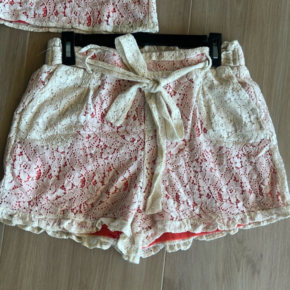 L Love Coral Lace Two Piece Set - Picture 2 of 7